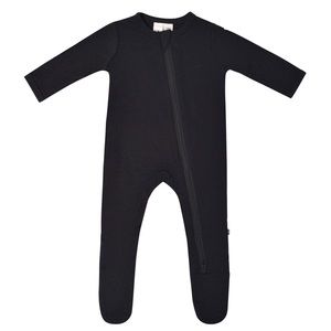 Kyte Baby Black Double Zipper Footie Pajamas